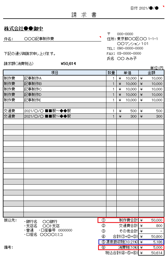 フリーランスの請求書に消費税欄は必要 免税事業者でも消費税もらっていいの ミニマリコン